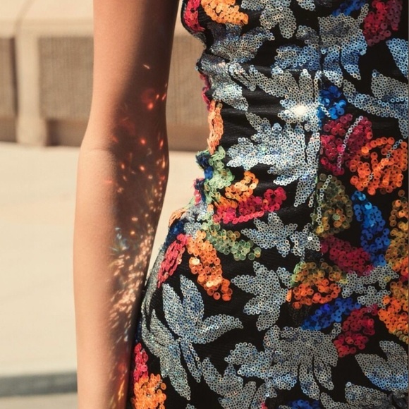 Mac Duggal Embellished Floral Minidress size 4 - Picture 8 of 14